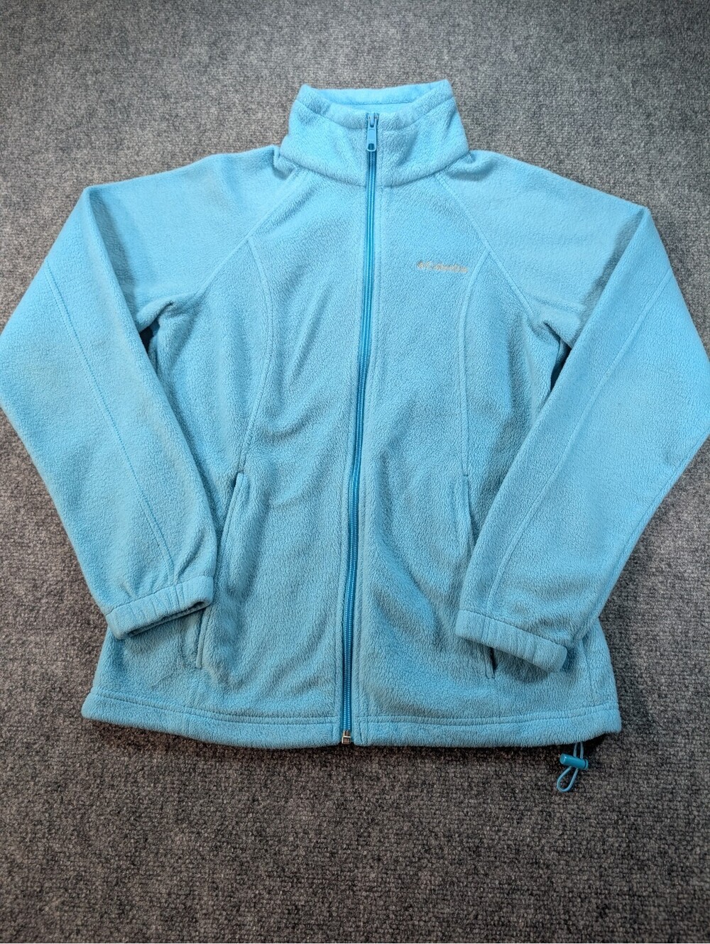 Columbia Light Blue Full-Zip Fleece Jacket Women's Small